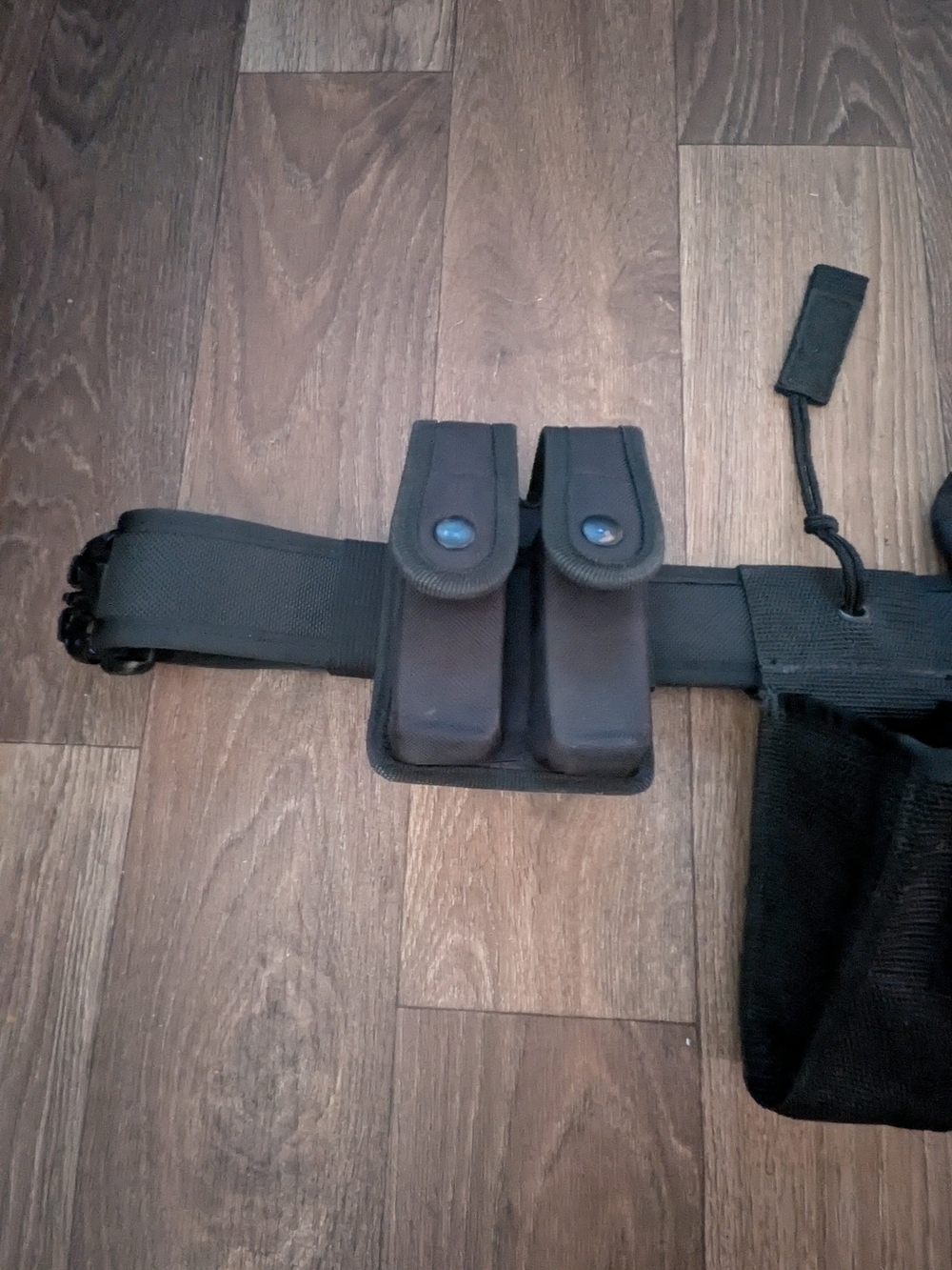 Black Tactical Duty Belt with Holster and Pouches - Picture 5 of 6